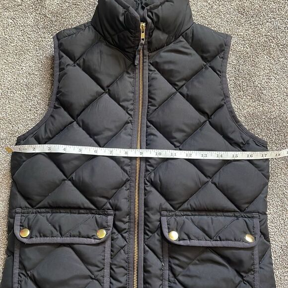 J.Crew Black Excursion Quilted Down Puffer Vest Size XXS - Picture 8 of 13